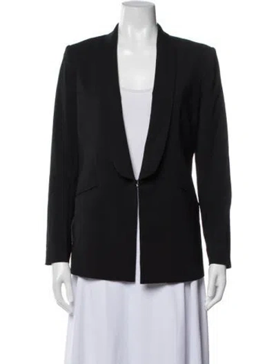 Pre-owned Alice And Olivia Virgin Wool Blazer In Black