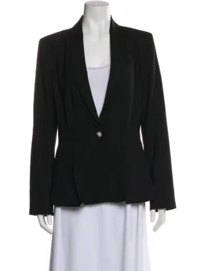 Pre-owned Alice And Olivia Virgin Wool Blazer In Green