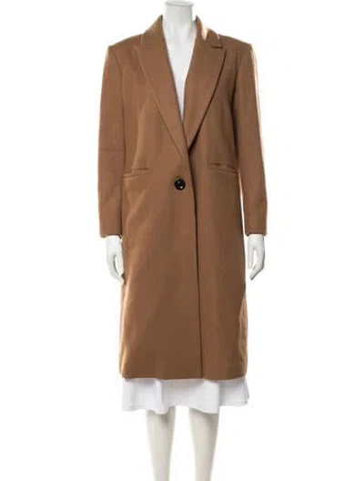 Pre-owned Alice And Olivia Virgin Wool Coat In Brown