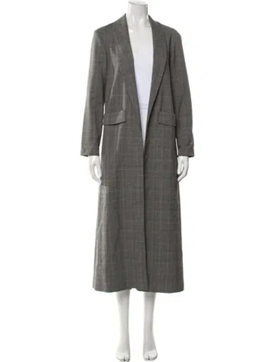 Pre-owned Alice And Olivia Virgin Wool Evening Jacket In Gray
