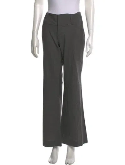 Pre-owned Alice And Olivia Virgin Wool Flared Pants In Grey