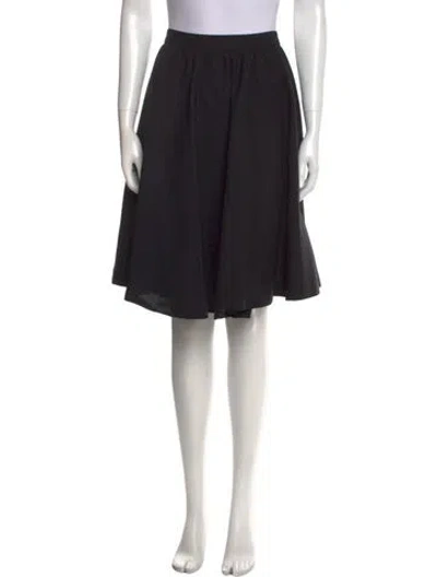 Pre-owned Alice And Olivia Virgin Wool Knee-length Skirt In Black