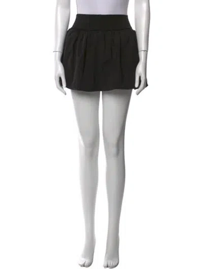 Pre-owned Alice And Olivia Virgin Wool Mini Skirt In Black
