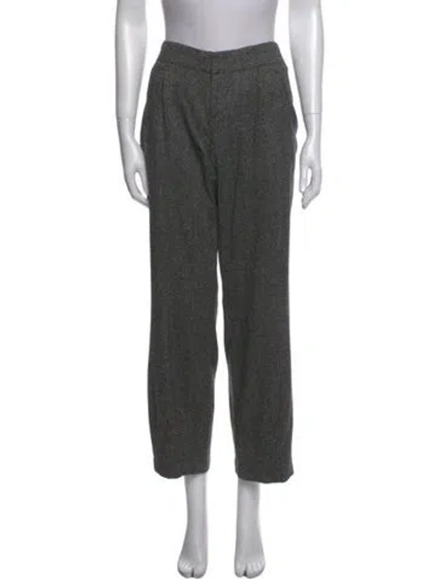 Pre-owned Alice And Olivia Virgin Wool Straight Leg Pants In Multi