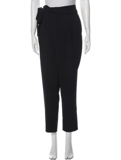 Pre-owned Alice And Olivia Virgin Wool Straight Leg Pants W/ Tags In Black