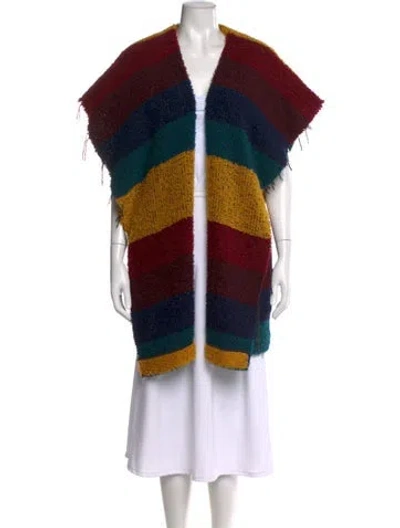 Pre-owned Alice And Olivia Virgin Wool Striped Sweater In Multi