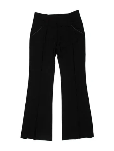 Pre-owned Alice + Olivia Virgin Wool Wide Leg Pants In Black
