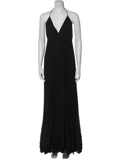 Pre-owned Alice And Olivia V-neck Jumpsuit In Black