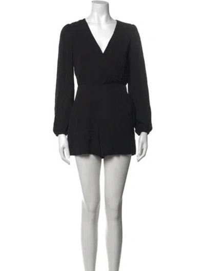 Pre-owned Alice And Olivia V-neck Jumpsuit In Black