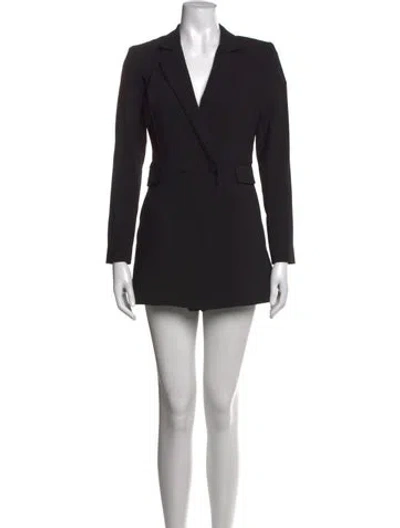 Pre-owned Alice And Olivia V-neck Jumpsuit In Black