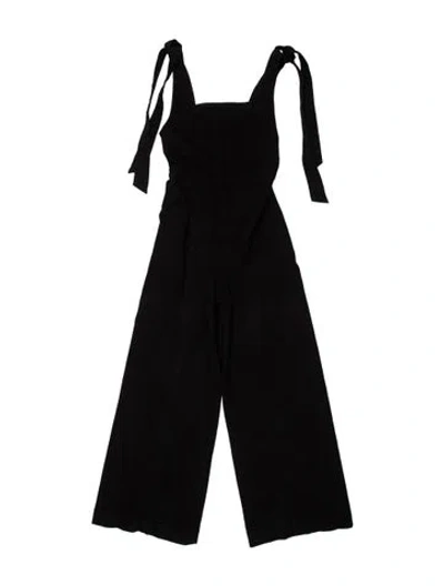 Pre-owned Alice And Olivia V-neck Jumpsuit In Black