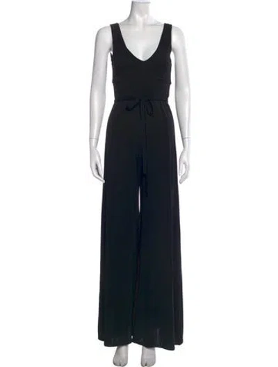 Pre-owned Alice And Olivia V-neck Jumpsuit In Neutral