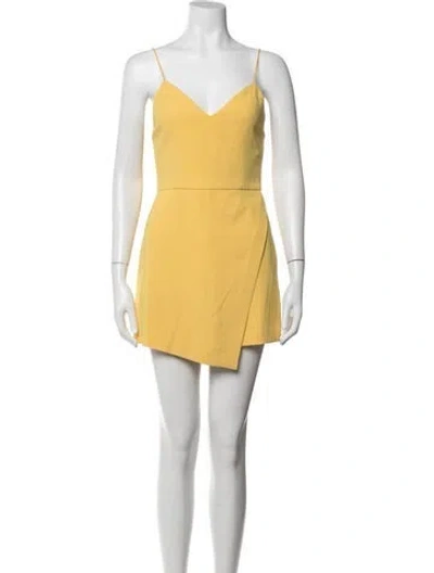 Pre-owned Alice And Olivia V-neck Jumpsuit In Orange