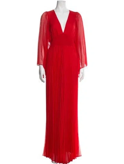 Pre-owned Alice And Olivia V-neck Jumpsuit W/ Tags In Red