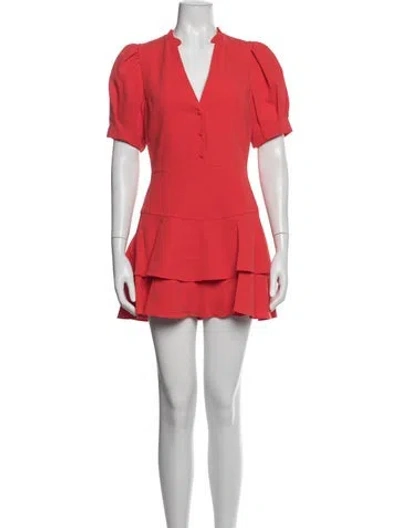 Pre-owned Alice And Olivia V-neck Jumpsuit W/ Tags In Red