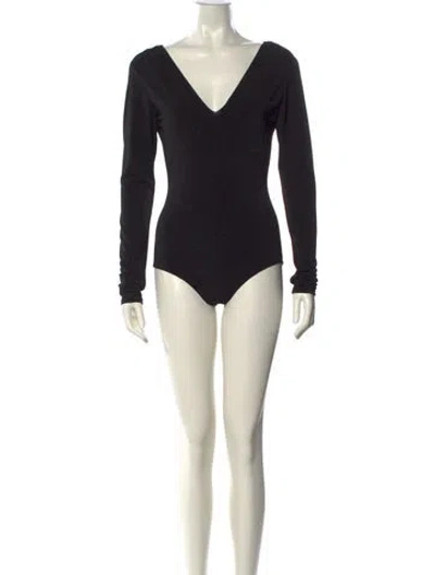 Pre-owned Alice And Olivia V-neck Long Sleeve Bodysuit W/ Tags