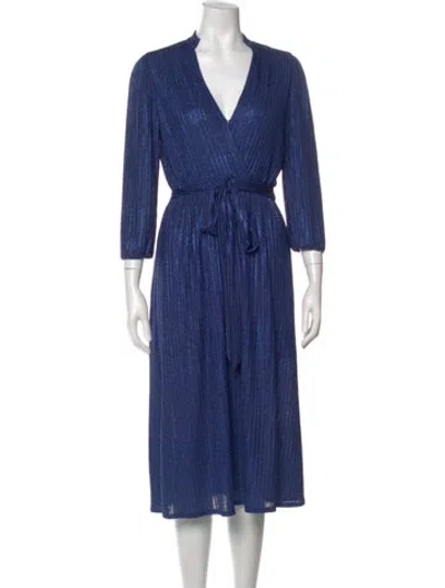 Pre-owned Alice And Olivia V-neck Midi Length Dress