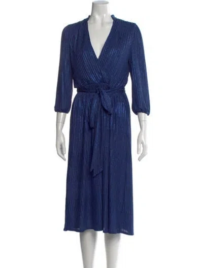 Pre-owned Alice And Olivia V-neck Midi Length Dress