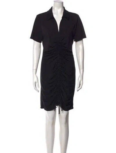 Pre-owned Alice And Olivia V-neck Mini Dress In Black