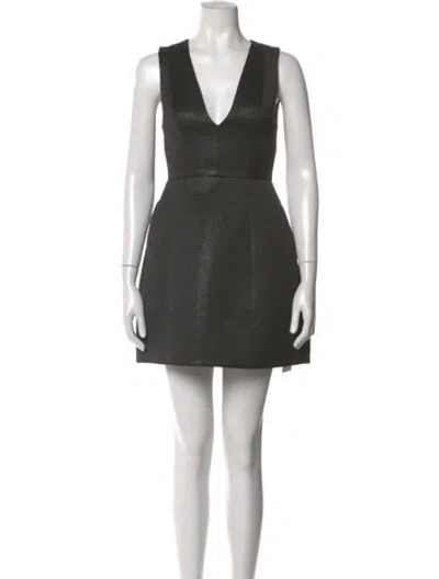 Pre-owned Alice And Olivia V-neck Mini Dress In Multi