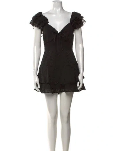Pre-owned Alice And Olivia V-neck Romper In Black/neutrals