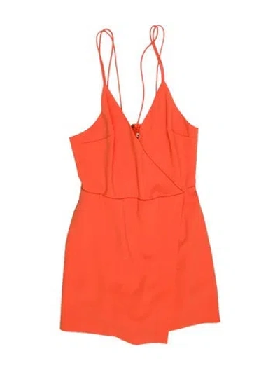 Pre-owned Alice And Olivia V-neck Romper In Orange