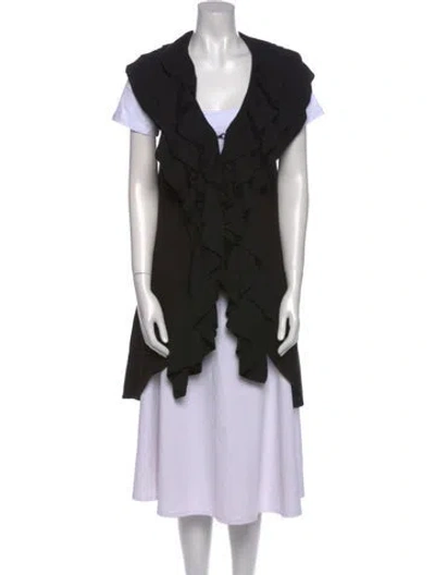 Pre-owned Alice And Olivia V-neck Sweater In Black