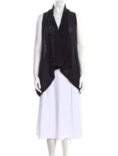 Pre-owned Alice And Olivia V-neck Sweater In Black