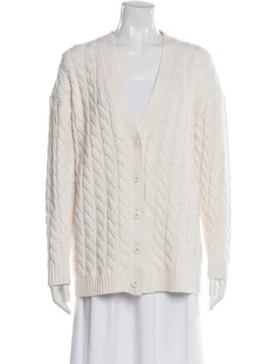 Pre-owned Alice + Olivia V-neck Sweater In Neutral