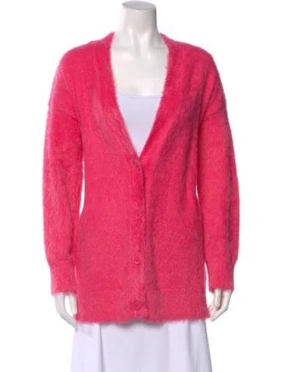 Pre-owned Alice And Olivia V-neck Sweater In Pink