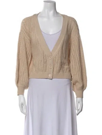 Pre-owned Alice And Olivia V-neck Sweater W/ Tags In Neutral