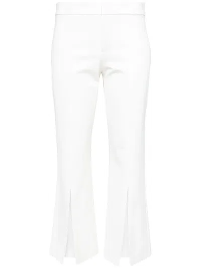 Alice And Olivia Walker Cropped Trousers In White