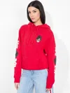 Alice And Olivia We Heart La Hoodie In Bright Ruby