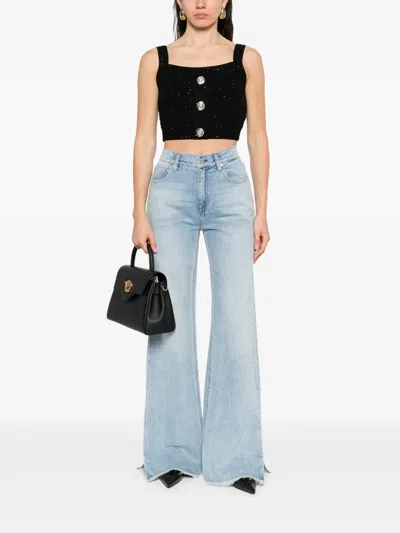 Alice And Olivia Weezy Flared Jeans In Blue