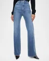 Alice And Olivia Weezy Full Length Jeans In Avery Blue