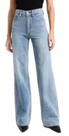 Alice And Olivia Weezy Full Length Jeans Sadie Light Vintage Blue 31 In Sadie Light Vintage Blue