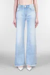 Alice And Olivia Weezy Jeans In Blue Cotton