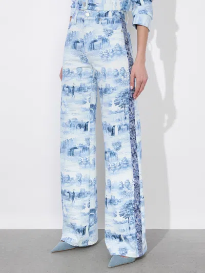 Alice And Olivia Weezy Printed Jean In Chateau