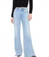 Alice And Olivia Weezy Slit Jean In Gemma Light Blue In Multi