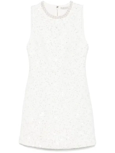 ALICE AND OLIVIA WHITE COLEY MINI DRESS