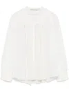 Alice And Olivia Cora Cotton Blouse In White
