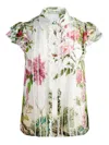 Alice And Olivia Alice + Olivia Minda Silk Blouse In White