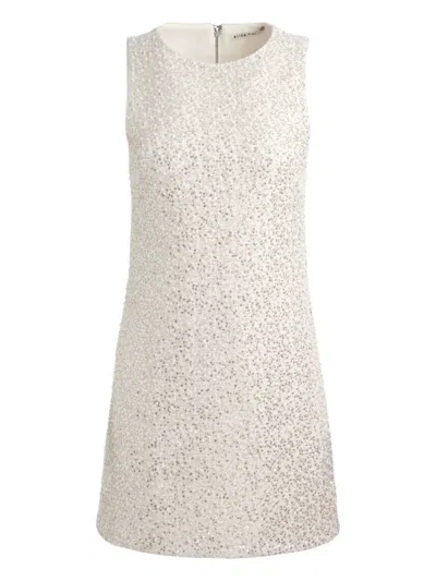 ALICE AND OLIVIA WHITE SLEEVELESS DRESS