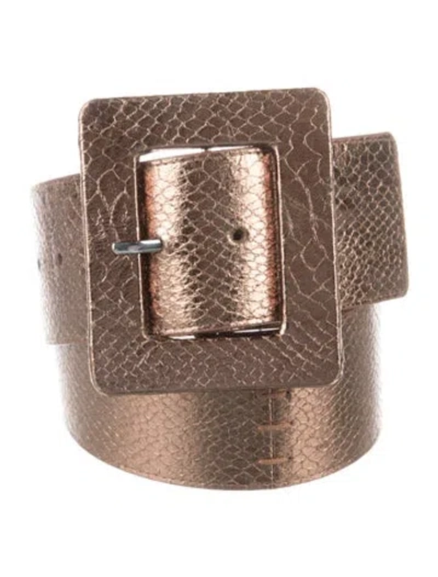 Pre-owned Alice And Olivia Wide Leather Waist Belt In Multi