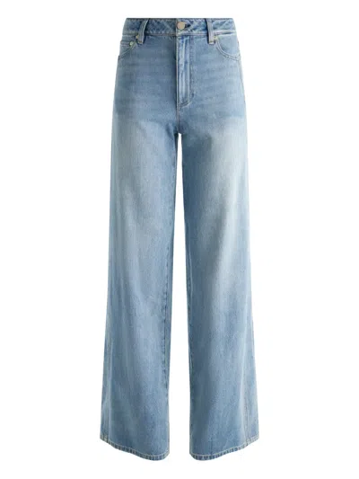 Alice And Olivia Wide-leg Jeans In Blue