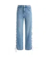 Alice And Olivia Reita Mid-rise Jeans In Blue
