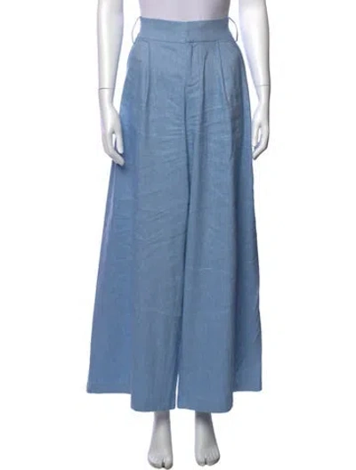 Pre-owned Alice And Olivia Wide Leg Pants In Blue
