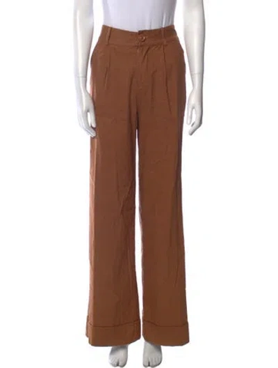 Pre-owned Alice And Olivia Wide Leg Pants In Brown