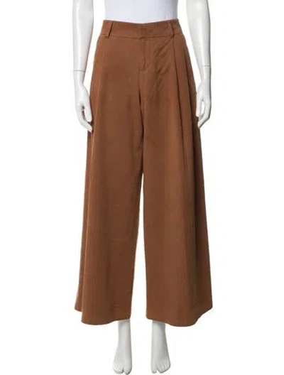 Pre-owned Alice And Olivia Wide Leg Pants In Brown