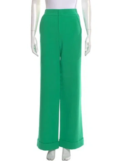 Pre-owned Alice And Olivia Wide Leg Pants In Green